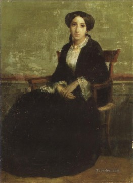 William Adolphe Bouguereau Painting - A Portrait of Genevieve Bouguereau Realism William Adolphe Bouguereau
